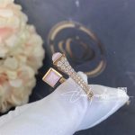 Marli Cleo Diamond Slim Ring In Rose Gold Pink Quartzite Cleo R1 (5)