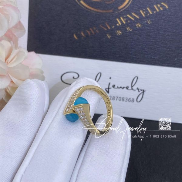 Marli Cleo Diamond Slim Ring In Yellow Gold Sea Blue Chalcedony Cleo R1 (4)