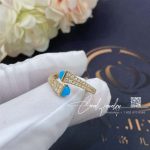 Marli Cleo Diamond Slim Ring In Yellow Gold Turquoise Cleo R1 (5)