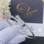 Marli Cleo Diamond Slim Slip On Bracelet In White Gold Green Agate Cleo B1 (2)