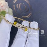 Marli Cleo Diamond Slim Slip On Bracelet In Yellow Gold Yellow Quartzite Cleo B1 (1)