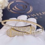 Marli Cleo Full Diamond Slip On Bracelet In Yellow Gold Cleo B9 (3)