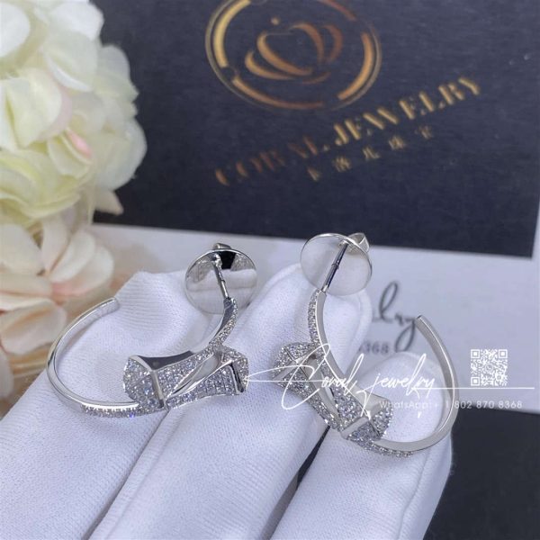 Marli Cleo Full Diamond Small Hoop Earrings In White Gold Cleo E14 (9)