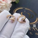 Marli Cleo Gold Huggie Earrings In Rose Gold Pink Opal (3)