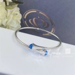 Marli Cleo Wire Gold Slip On Bracelet In White Gold Sea Blue Chalcedony Cleo B22 (2)