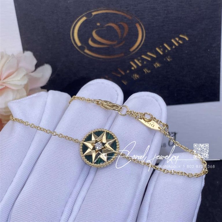 Dior Rose Des Vents Bracelet Yellow Gold, Diamond And Malachite Jrdv95045 0000 (4)