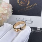 Hermes Kelly Ring In Rose Gold Set With 4 Diamonds, Small Model (5)