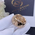 Chanel Coco Crush Ring Quilted Motif, Large Version, 18k Beige Gold J10818 (1)