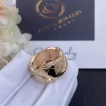 Chanel Coco Crush Ring Quilted Motif, Large Version, 18k Beige Gold J10818 (9)