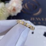 Chanel Coco Crush Ring Quilted Motif, Mini Version, 18k Yellow Gold, Diamonds J11786 (2)