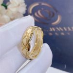 Chanel Coco Crush Ring Quilted Motif, Small Version, 18k Yellow Gold J10571 (3)