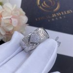 Chanel Coco Crush Ring Quilted Motif, Large Version, 18k White Gold, Diamonds J10863 (2)