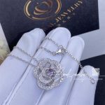 Chanel Fil De Camélia Necklace 18k White Gold, Diamonds J2530 (6)