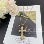 Chrome Hearts 22k Gold Paved Diamond Cross (1)