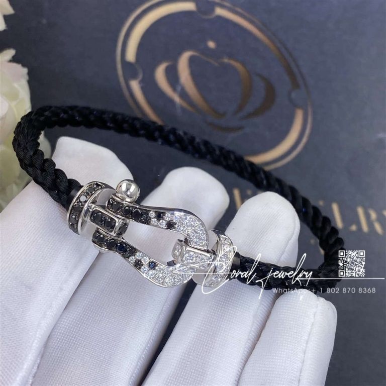 Force 10 Bracelet 18k White Gold And Black And White Diamonds Large Model (8)