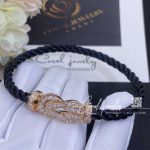 Fred Chance Infinie Bracelet Pink Gold Large Model Diamonds Navy Black Cable (2)