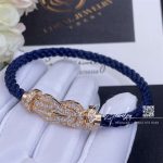 Fred Chance Infinie Bracelet Pink Gold Large Model Diamonds Navy Blue (2)