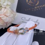 Fred Force 10 Bracelet 18k Rose Gold And Colored Stones Large Model 0b0155 6b0211 (12)