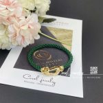 Fred Force 10 Bracelet 18k Yellow Gold Large Model Green Cable (5)