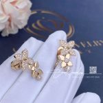 Louis Vuitton Star Blossom Earring, Pink Gold And Diamonds Q96946 & Q96945 (4)