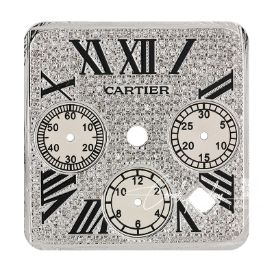 Cartier Santos 100 Chrono Xl Diamond Pavé Custom Dial