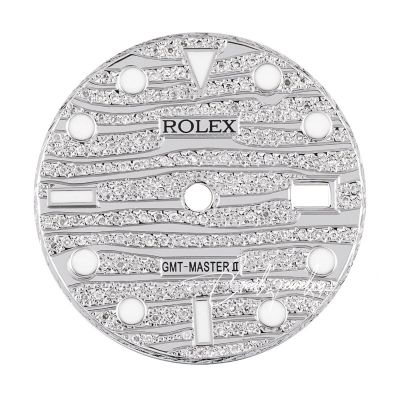 Custom Diamond Paved Dial For Rolex Gmt Master Ii