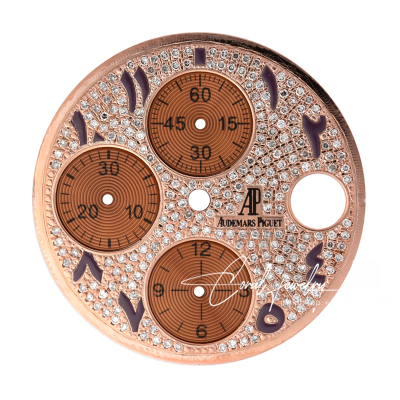 Custom Rose Gold Diamond Dial For Audemars Piguet Royal Oak Offshore 42