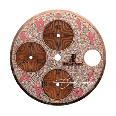 Custom Rose Gold Diamond Set Dial For Audemars Piguet Royal Oak Offshore 42