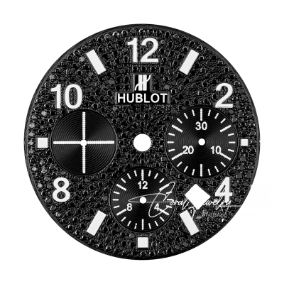 Hublot Big Bang 44mm Black Diamond Pave Custom Dial