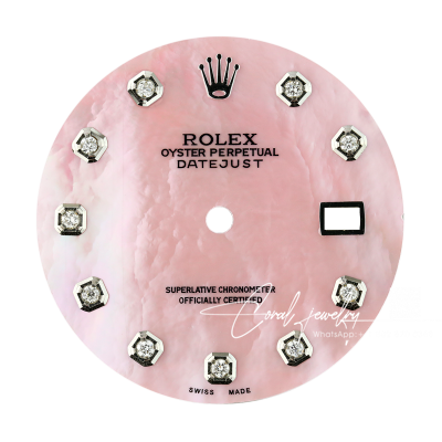 Rolex 36mm Pink Mother Of Pearl Diamond Dial