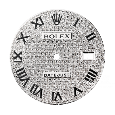 Rolex Datejust 36mm Steel Diamond Pavé Custom Dial