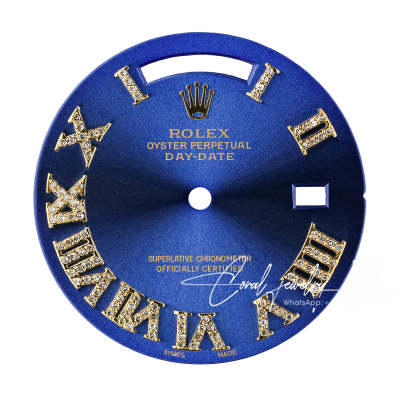 Rolex Day Date 41mm Bluediamond Numerals Custom Dial