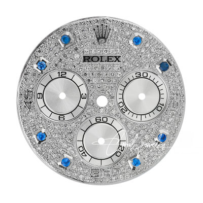 Rolex Daytona Diamond Pavéblue Precious Stone Hour Markers Custom Dial