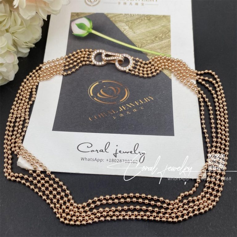 Cartier Agrafe Necklace Small Model Rose Gold Diamonds Ref. N7424425 (3)