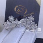 Van Cleef & Arpels Lotus Earrings, 3 Flowers White Gold, Diamond Vcarp7th00 (2)