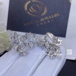 Van Cleef & Arpels Lotus Earrings, Small Model White Gold, Diamond Vcaro96b00 (6)