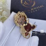 Van Cleef & Arpels Lucky Animals Lion Clip Yellow Gold, Onyx, Tiger Eye Vcarp2aq00 (3)