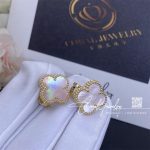 Van Cleef & Arpels Vintage Alhambra Earrings Yellow Gold,pink Mother Of Pearl (2)