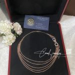 Cartier Agrafe Necklace Small Model Rose Gold Diamonds Ref N7424425 Coral (5)