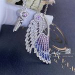 Garrard Wings Embrace Bird Of Paradise Slider Pendant In 18ct White Gold With Diamonds And Sapphires (1)