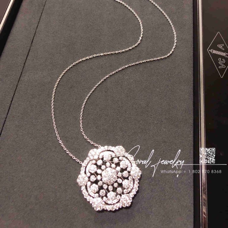 Van Cleef & Arpels Snowflake Clip And Pendant Platinum, Diamond Vcarp39900 (12)