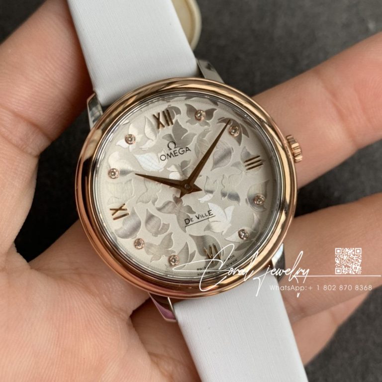 Replica Omega De Ville Prestige 32 Rose Gold White Dial 424.22.33.20.55 (2)