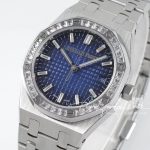 Replica Audemars Piguet Royal Oak Lady 33mm 8f Ss & Diamond Blue Dial Swiss Quartz (3)