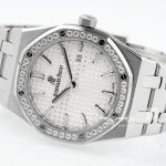 Replica Audemars Piguet Royal Oak Lady 33mm 8f Ss & Diamond White Dial Swiss Quartz (8)