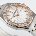 Replica Audemars Piguet Royal Oak Lady 33mm 8f Ss & Rg White Dial Diamond Bezel Swiss Quartz (5)