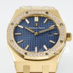 Replica Audemars Piguet Royal Oak Lady 33mm 8f Yg & Diamond Blue Dial Swiss Quartz (3)