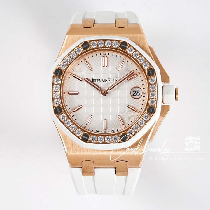 Replica Audemars Piguet Royal Oak Offshore Ladies 67540ok Apf Rg White Dial Swiss Quartz (5)