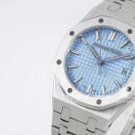 Replica Audemars Royal Oak Lady 33mm 8f Ss Azure Blue Dial Swiss Quartz (3)