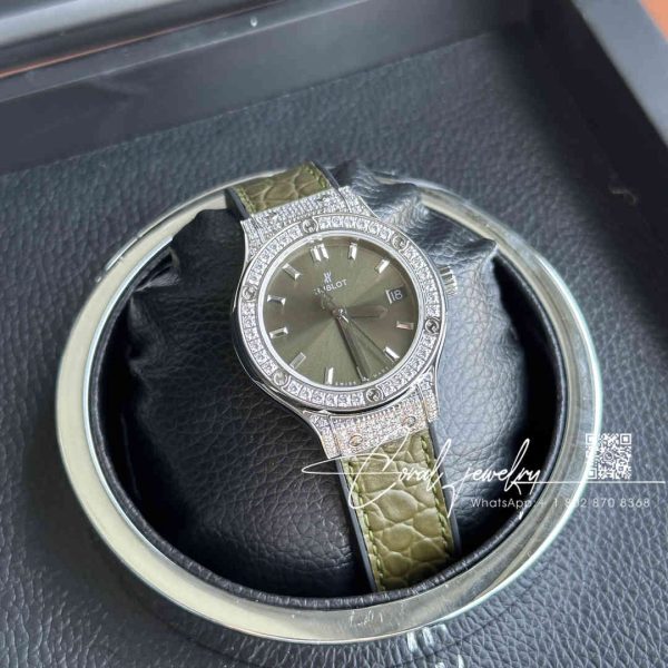 Replica Gsf Hublot Classic Fusion Stainless Steel 33mm Greener Dial Swiss Quartz Movement Watch (1)