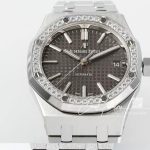 Replica Audemars Piguet Royal Oak 37mm Apsf Ss & Diamond Gray Dial Swiss 3120 (5)